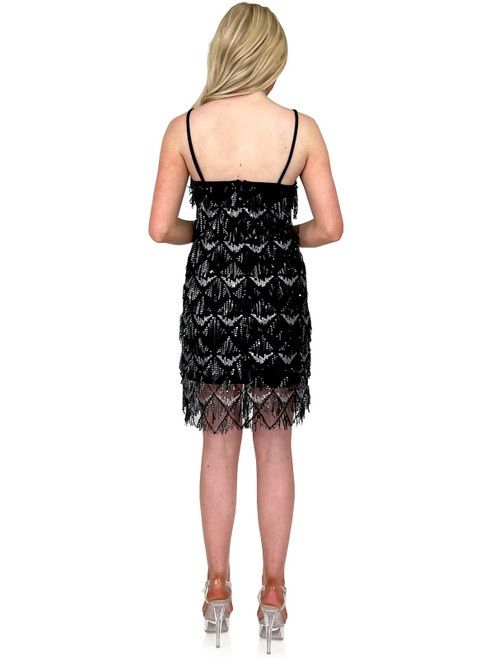 Style 8278 Marc Defang Size 4 Black Cocktail Dress on Queenly