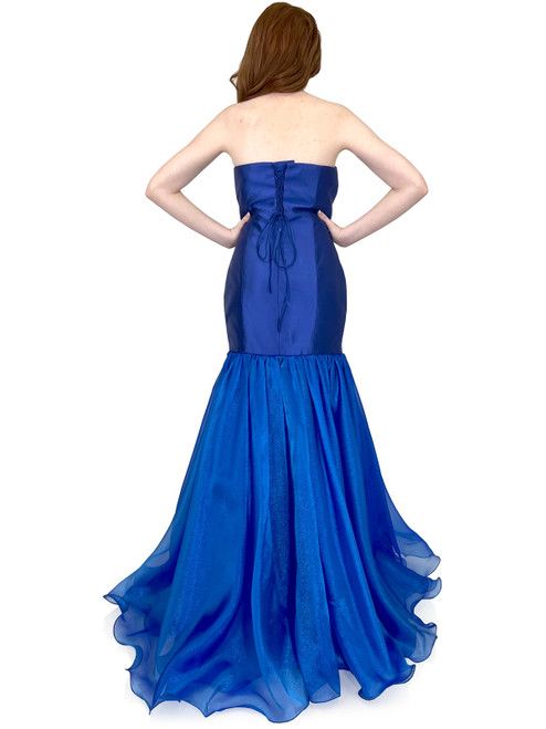 Style 8276 Marc Defang Size 4 Pageant Royal Blue Mermaid Dress on Queenly