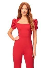 Ashley Lauren Size 10 Red Formal Jumpsuit on Queenly