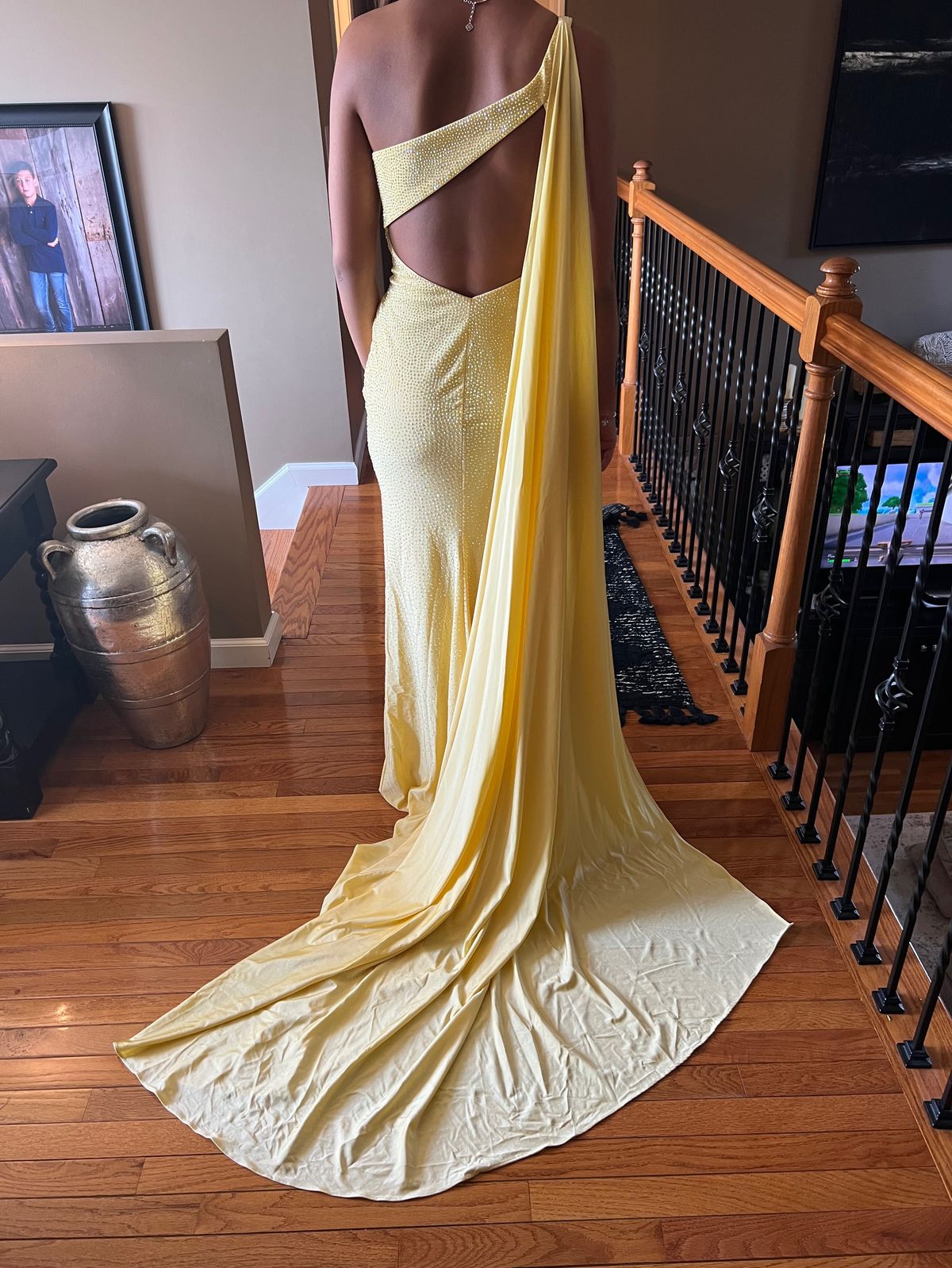 Sherri Hill Size 6 Prom Yellow Floor Length Maxi on Queenly