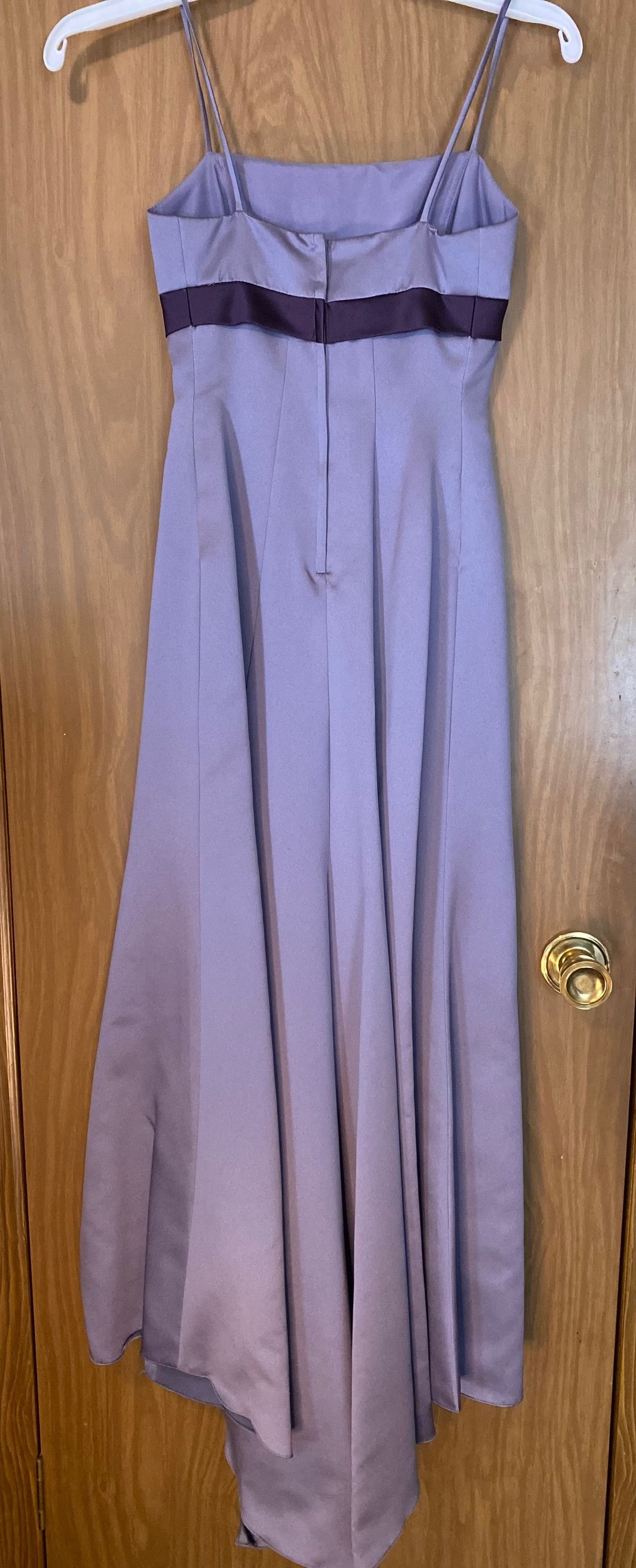 Allure Girls Size 12 Pageant Plunge Purple Floor Length Maxi on Queenly