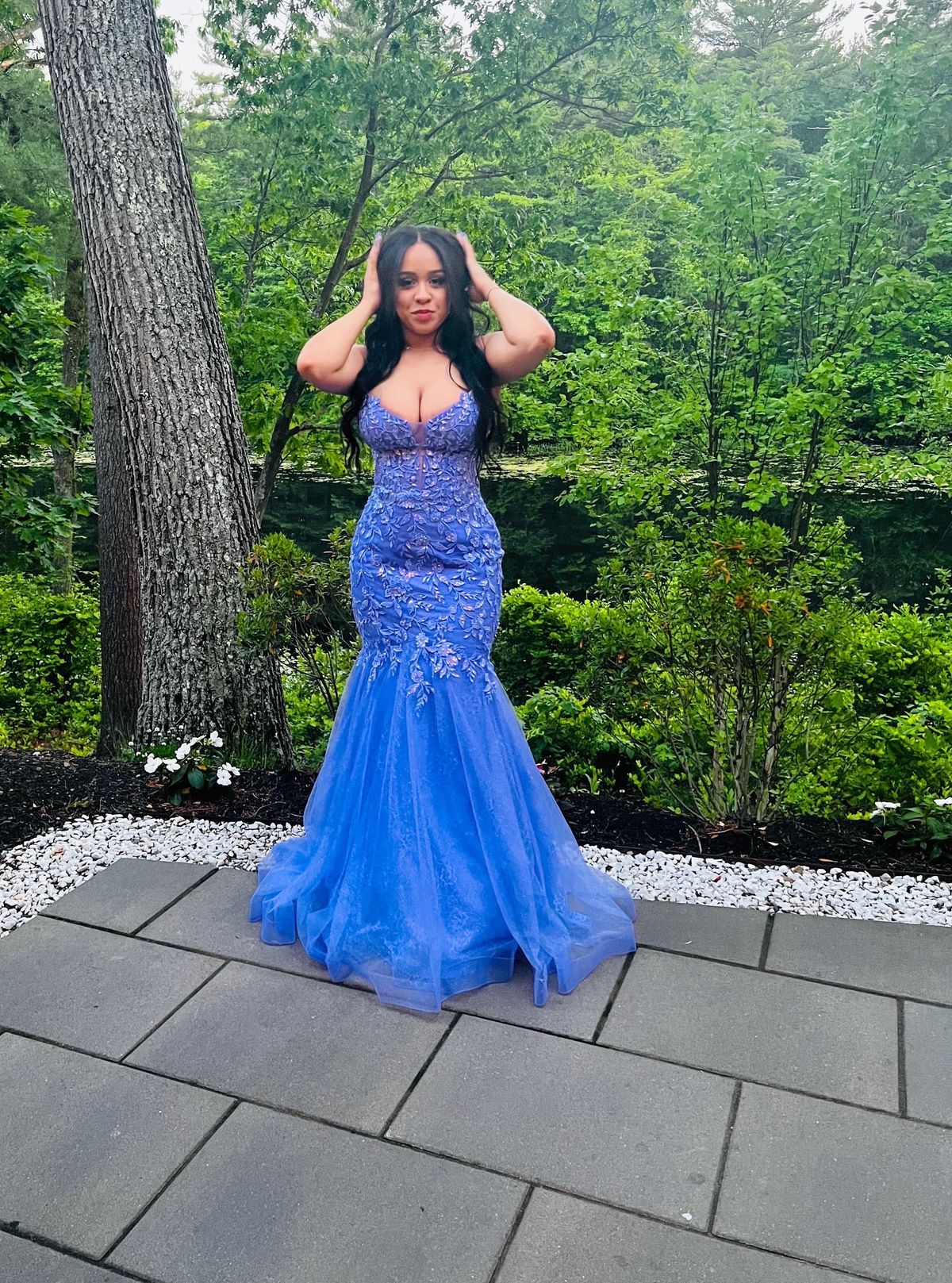 Ellie Wilde Size 10 Prom Purple Mermaid Dress on Queenly