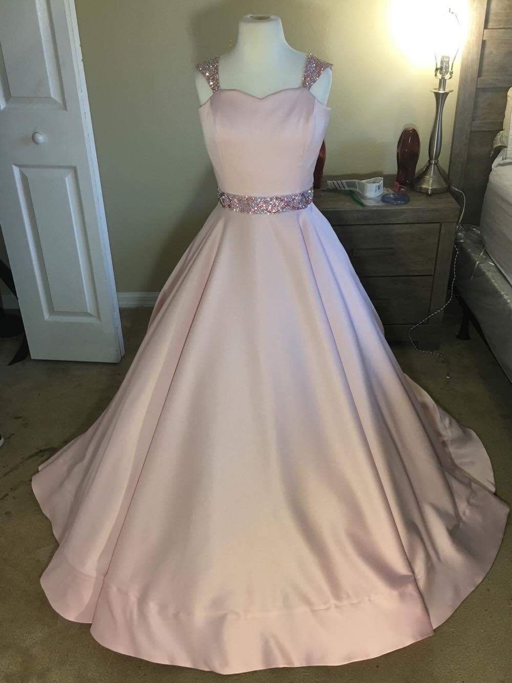Caitlin Kent Size 0 Prom Sequined Light Pink Ball Gown on Queenly