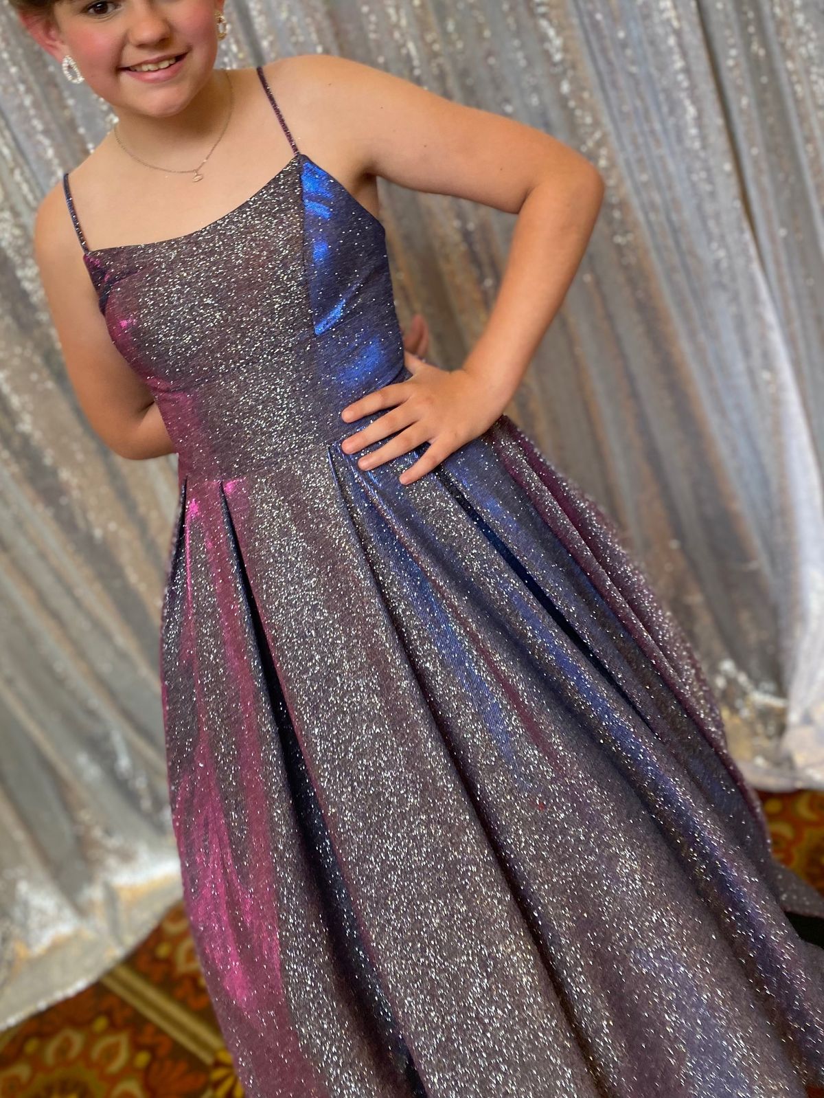 Size 0 Prom Multicolor Ball Gown on Queenly