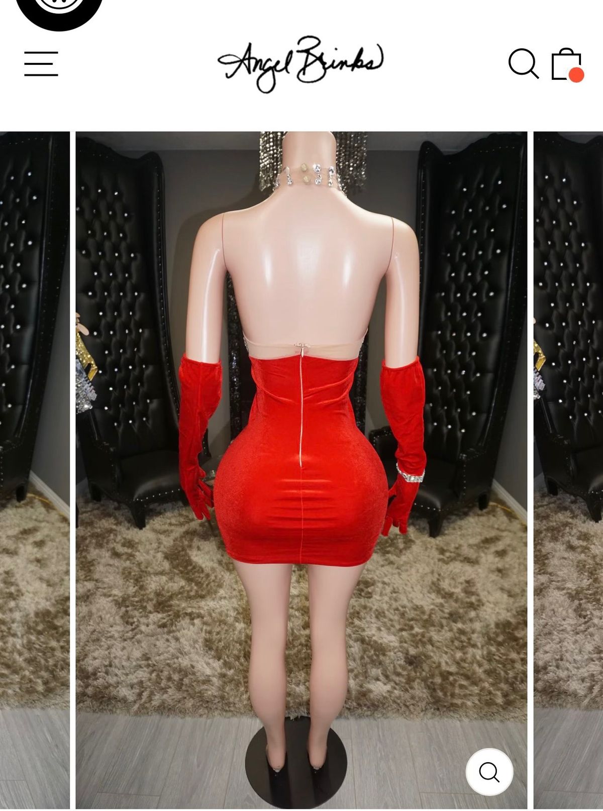 Size M Homecoming Halter Red Cocktail Dress on Queenly