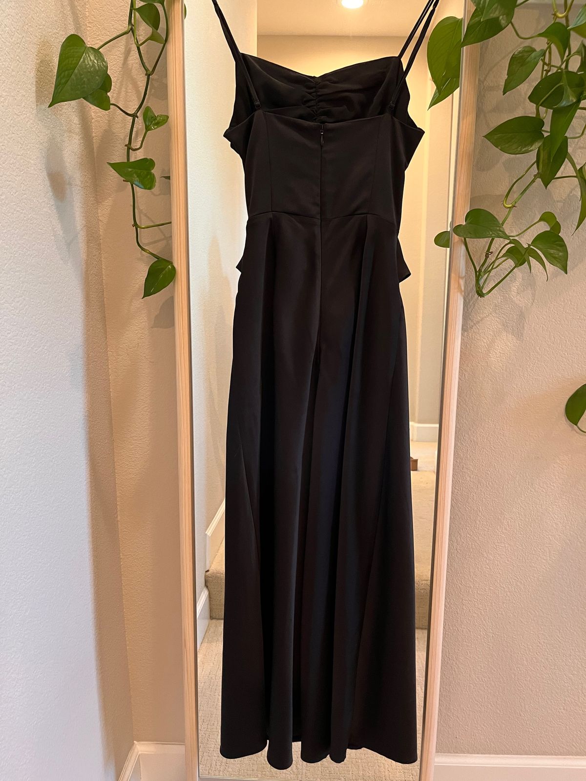 C/MEO Collective Size 0 Satin Black A-line Dress on Queenly