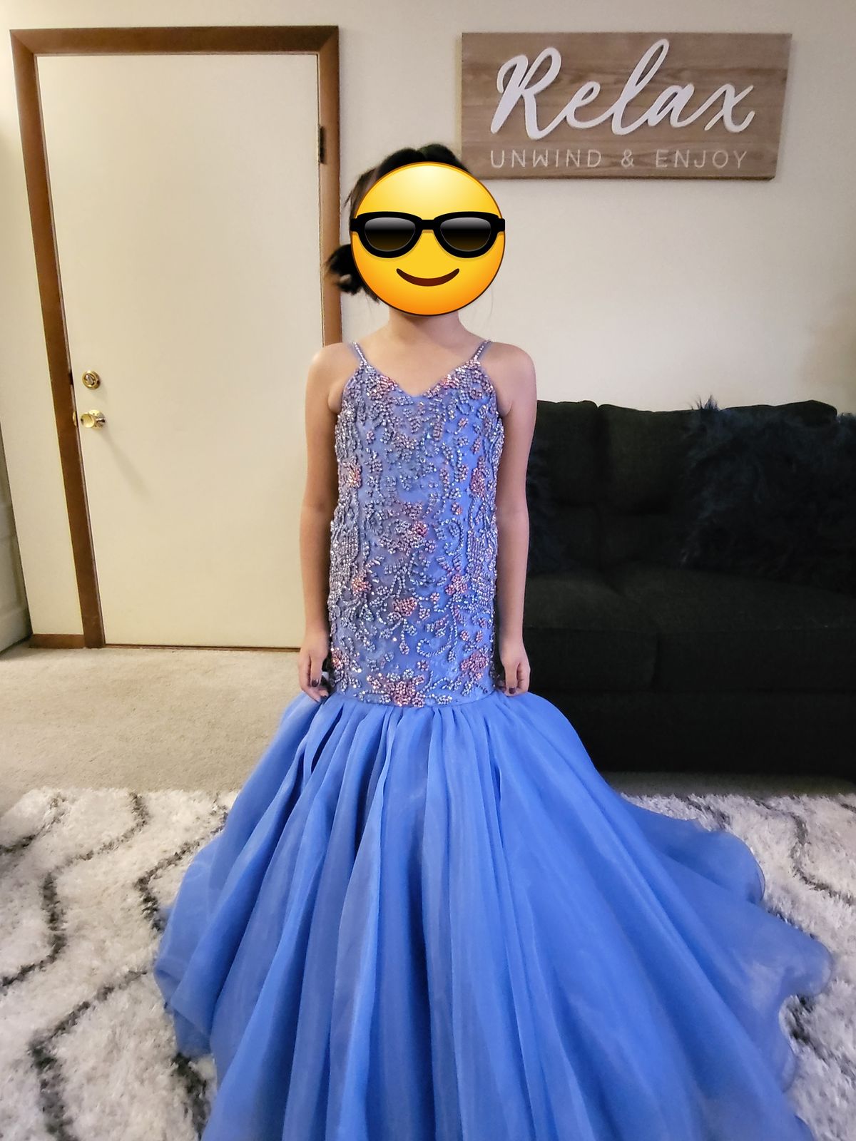 Sherri Hill Size 8 Pageant Blue Mermaid Dress on Queenly