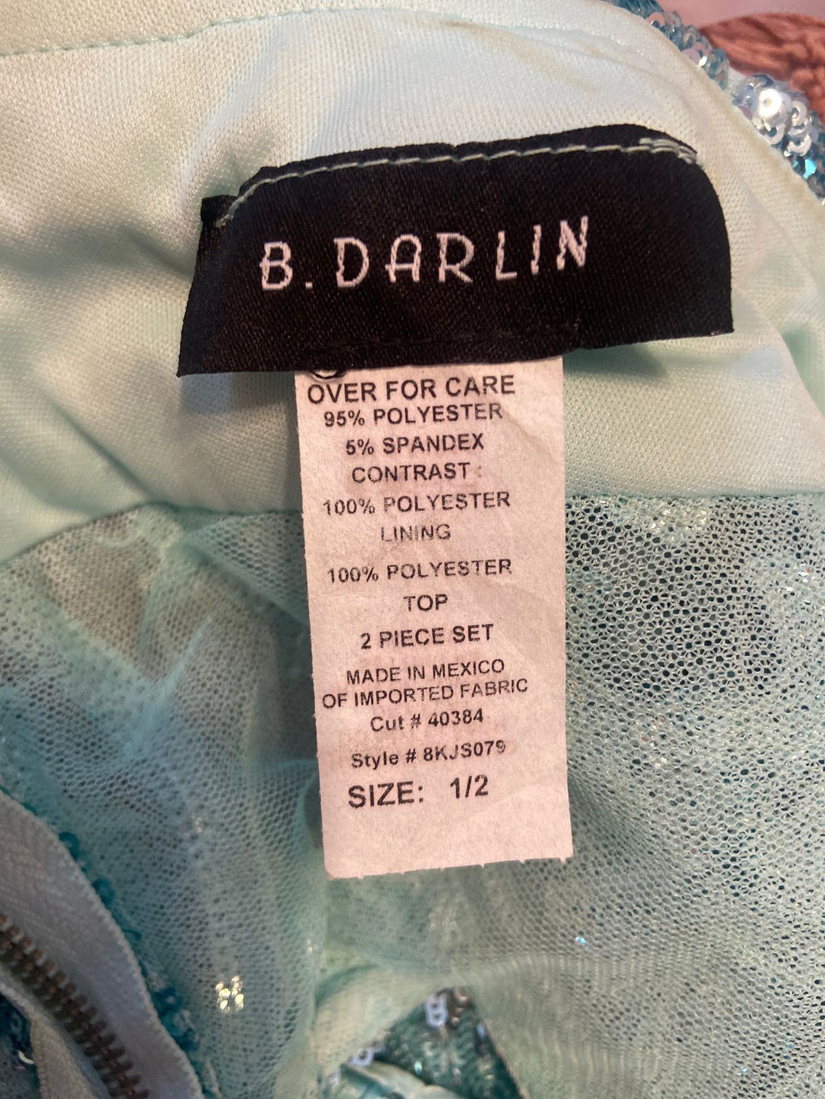 B. Darlin Size 2 Strapless Light Blue Mermaid Dress on Queenly