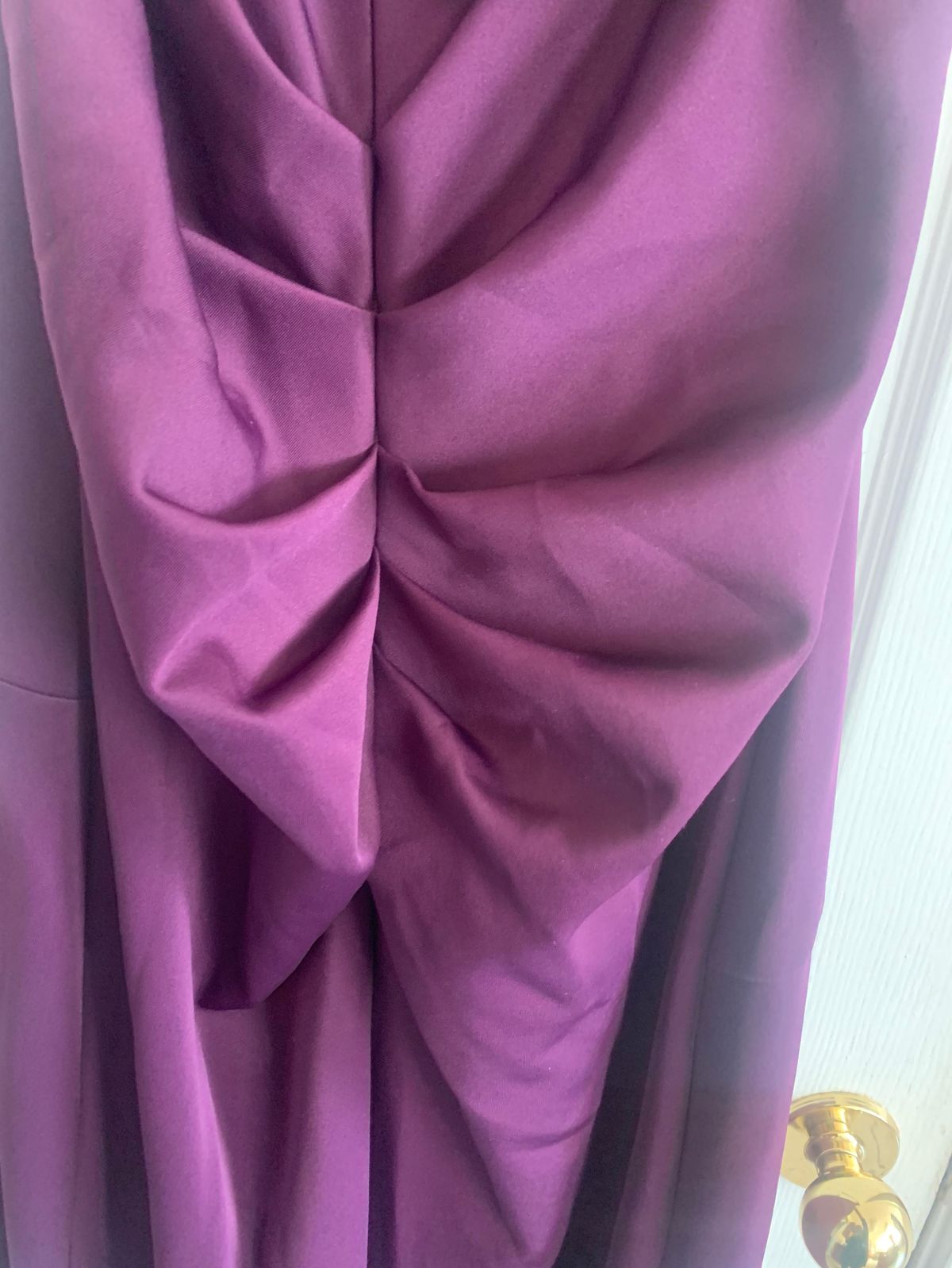 Size 6 Prom Off The Shoulder Purple A-line Dress on Queenly