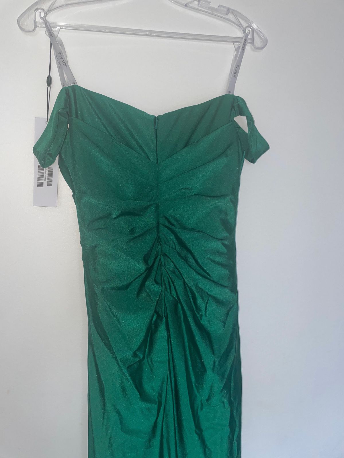 Jovani Size 4 Off The Shoulder Emerald Green Mermaid Dress on Queenly