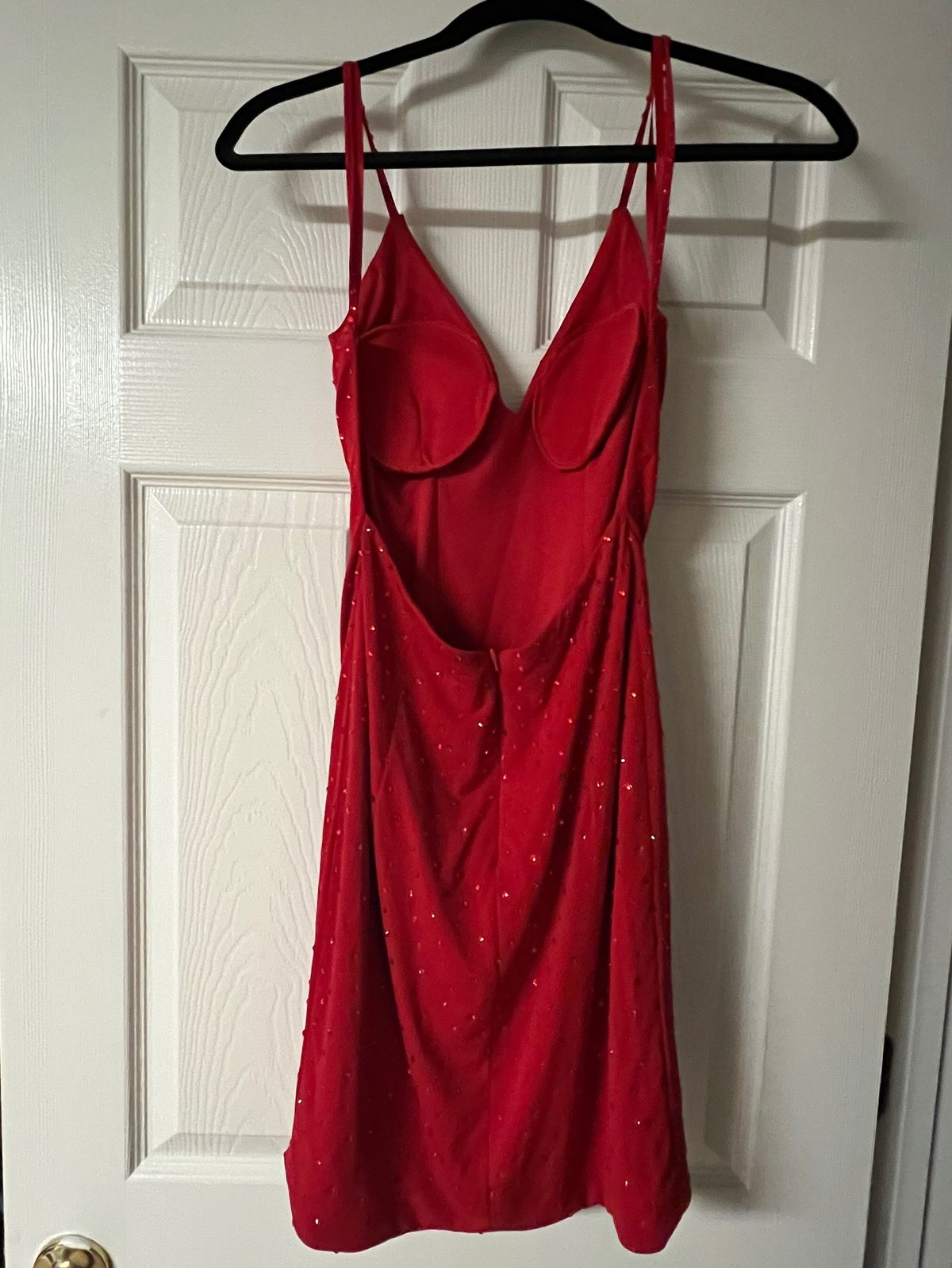 Jovani Size 0 Red Cocktail Dress on Queenly