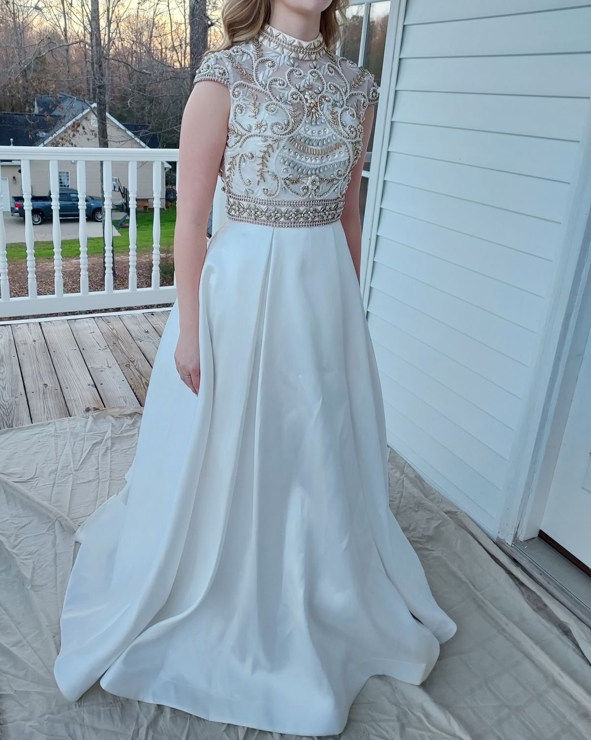Dimitra Designs Size 4 White Ball Gown on Queenly