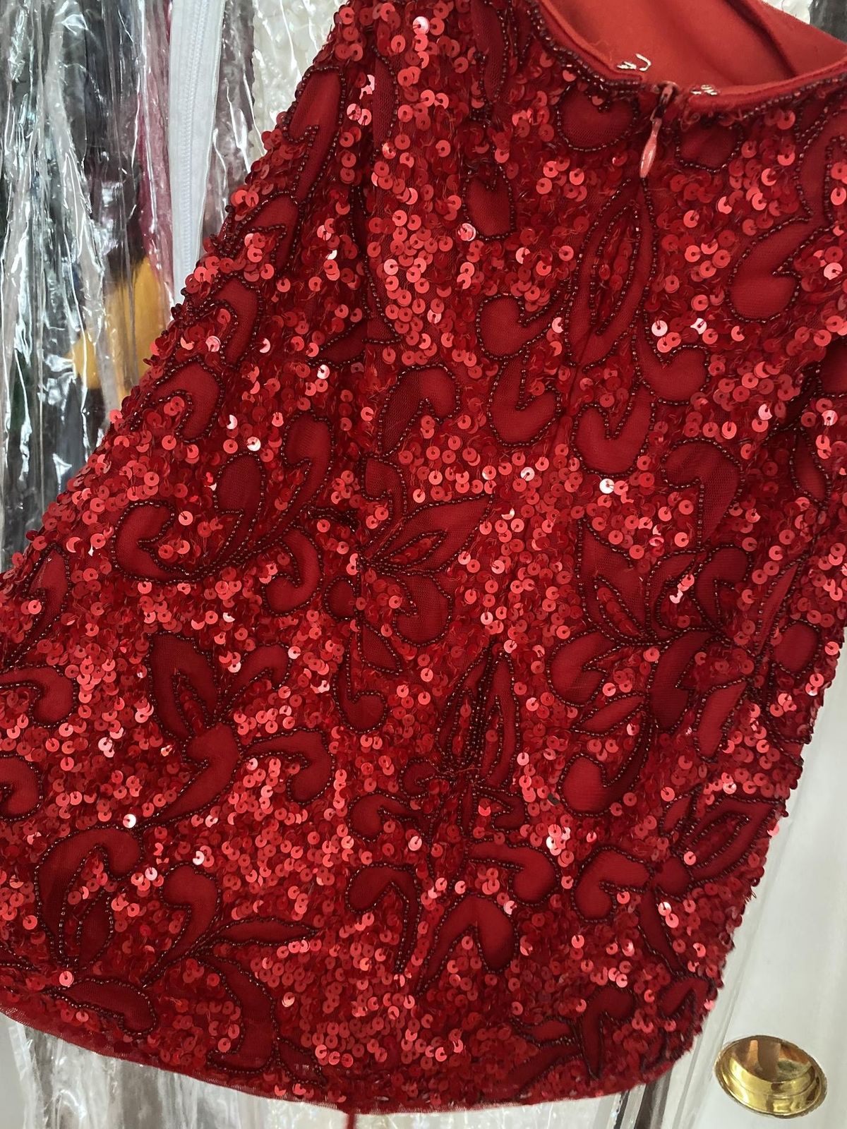 Style 3353 Primavera Size 2 Prom Plunge Red Cocktail Dress on Queenly