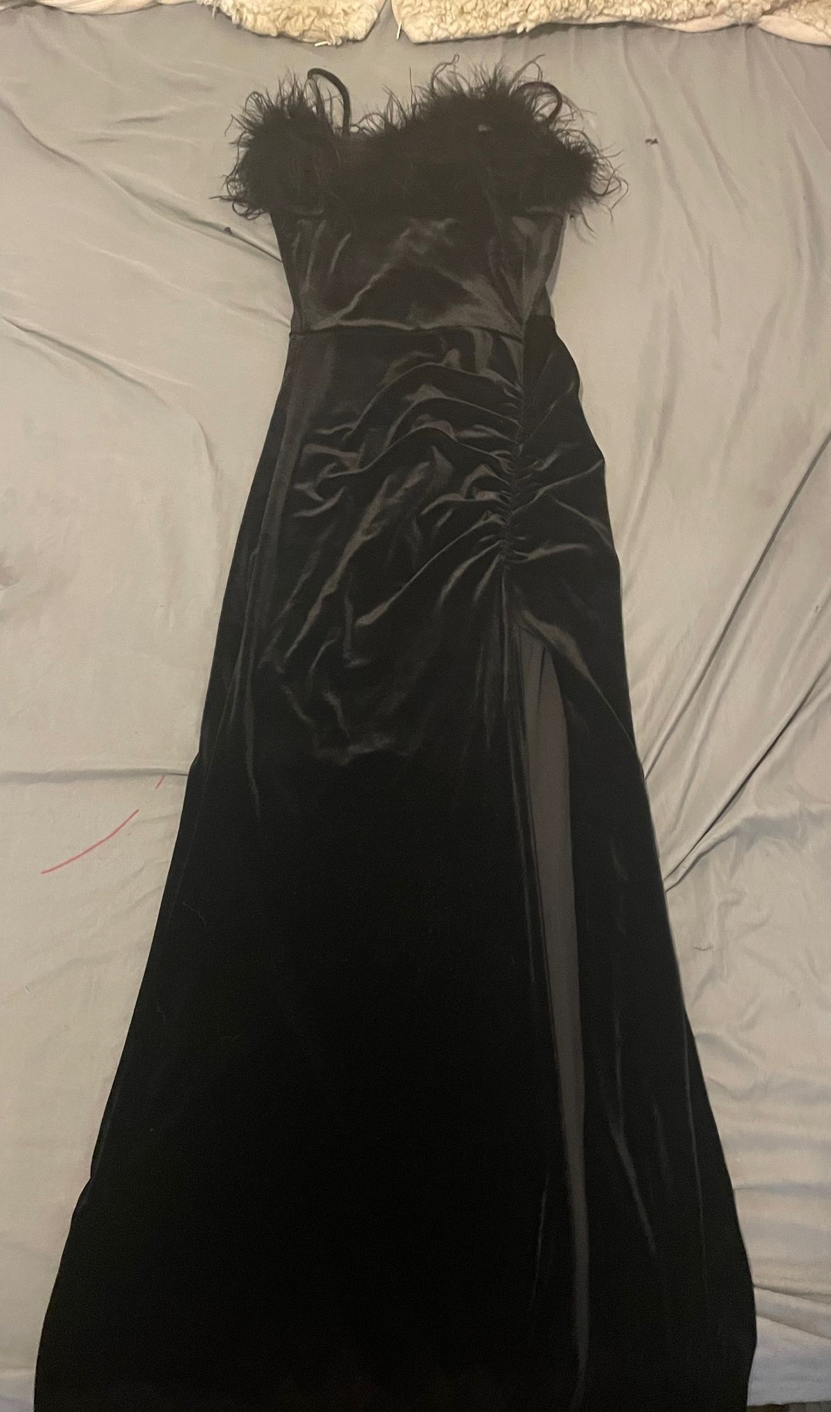 Windsor Size S Prom Cap Sleeve Black Mermaid Dress on Queenly