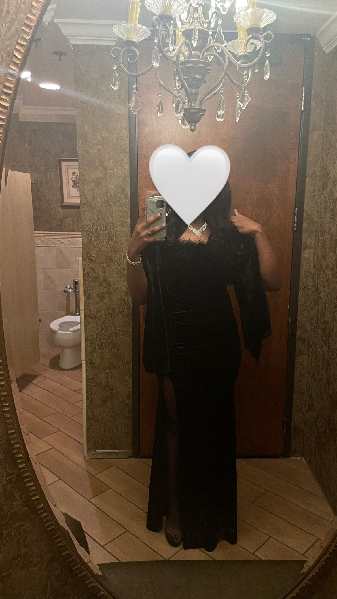 Windsor Size S Prom Cap Sleeve Black Mermaid Dress on Queenly