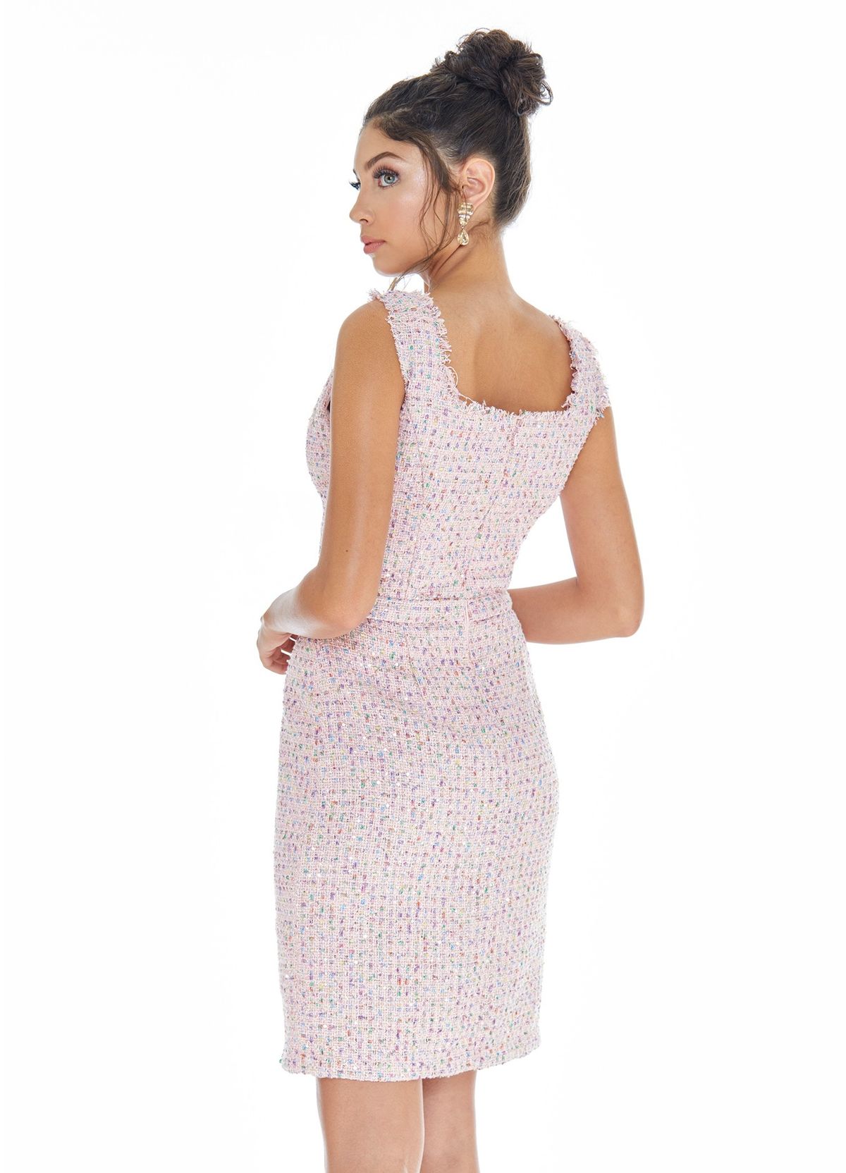 Style 4323 Ashley Lauren Size 6 Homecoming Light Pink Cocktail Dress on Queenly