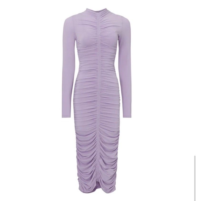 A. L. C. Size L Wedding Guest Long Sleeve Light Purple Mermaid Dress on Queenly