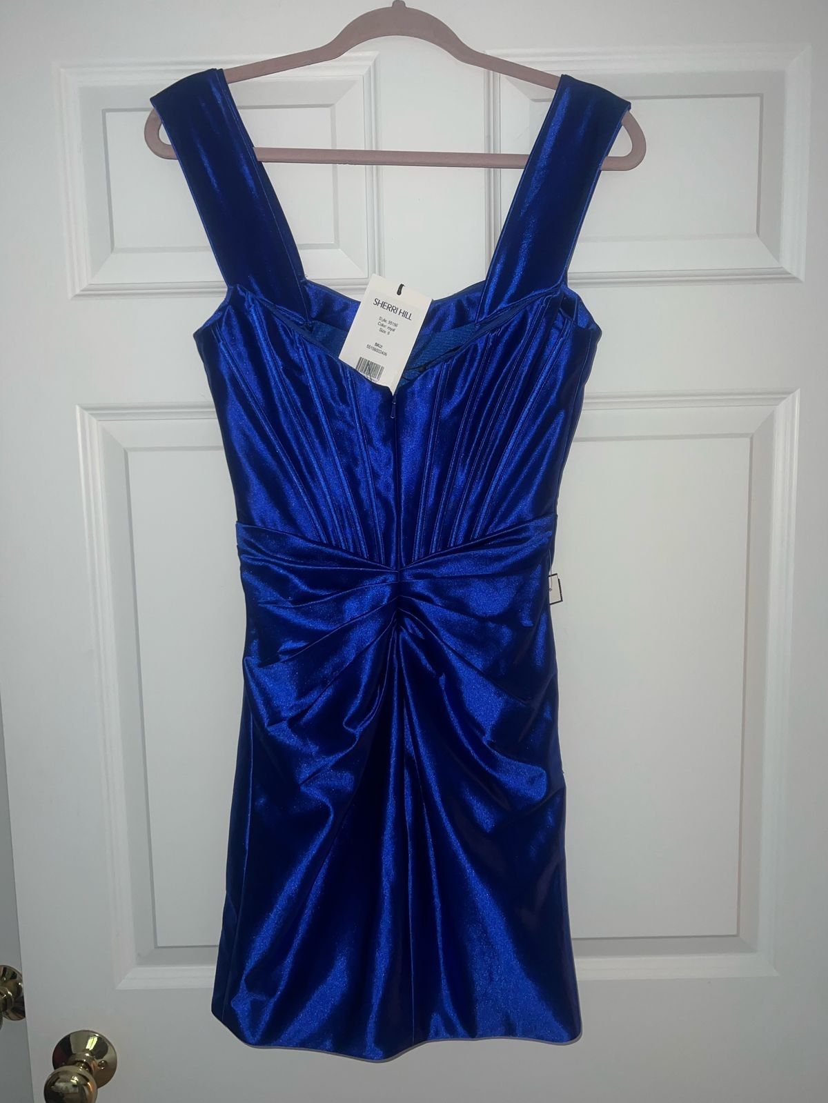 Sherri Hill Size 6 Prom Blue Cocktail Dress on Queenly