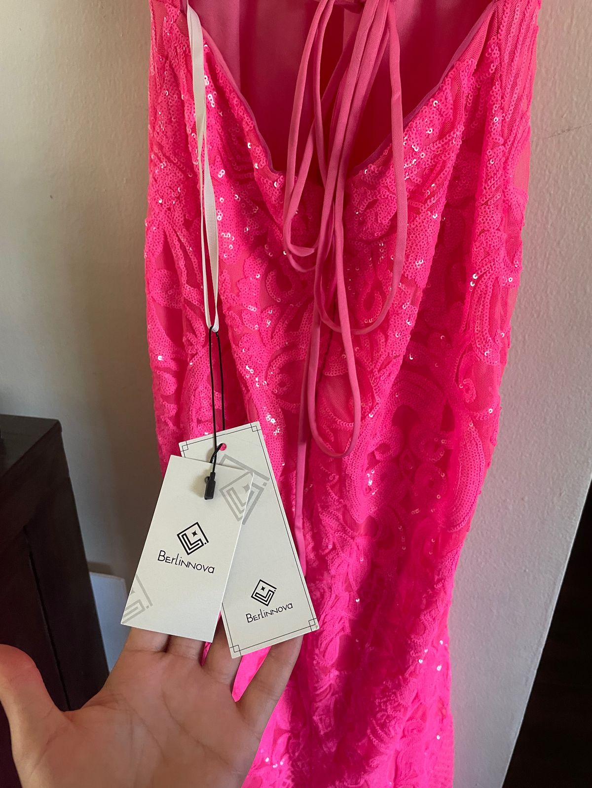 Size 2 Plunge Pink Mermaid Dress on Queenly
