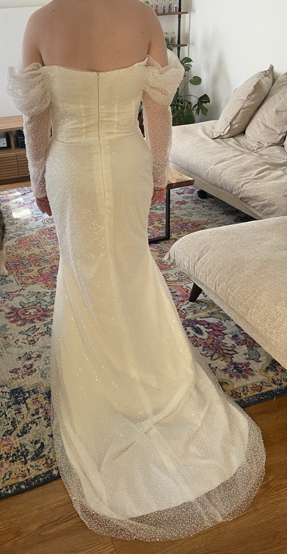 Size 12 Wedding White Floor Length Maxi on Queenly