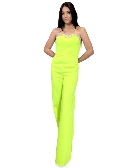 Style 8180 Marc Defang Size 0 Pageant Green Formal Jumpsuit on Queenly