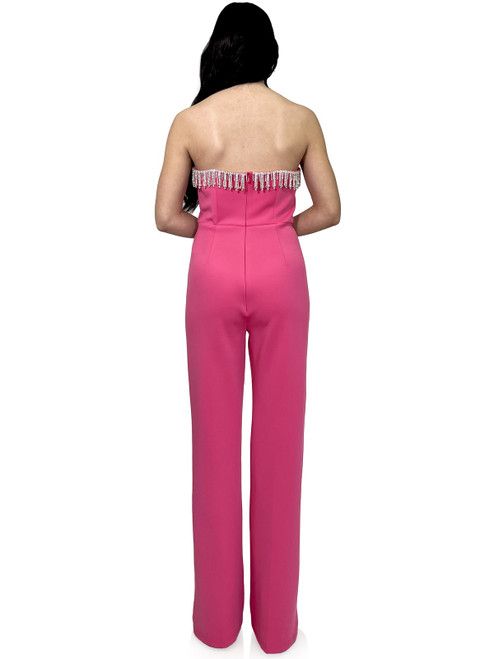 Style 8180 Marc Defang Size 4 Pageant Hot Pink Formal Jumpsuit on Queenly