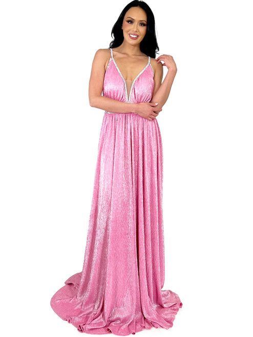 Style 8289 Marc Defang Size 0 Prom Pink Floor Length Maxi on Queenly