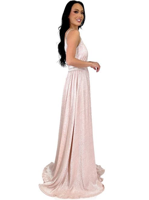 Style 8289 Marc Defang Size 00 Prom Gold Floor Length Maxi on Queenly