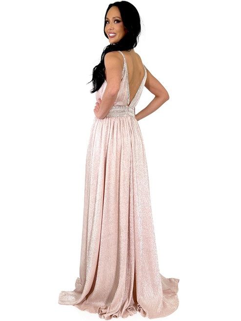 Style 8289 Marc Defang Size 0 Prom Gold Floor Length Maxi on Queenly