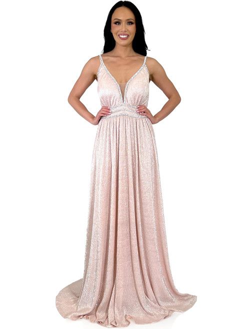 Style 8289 Marc Defang Size 6 Prom Gold Floor Length Maxi on Queenly