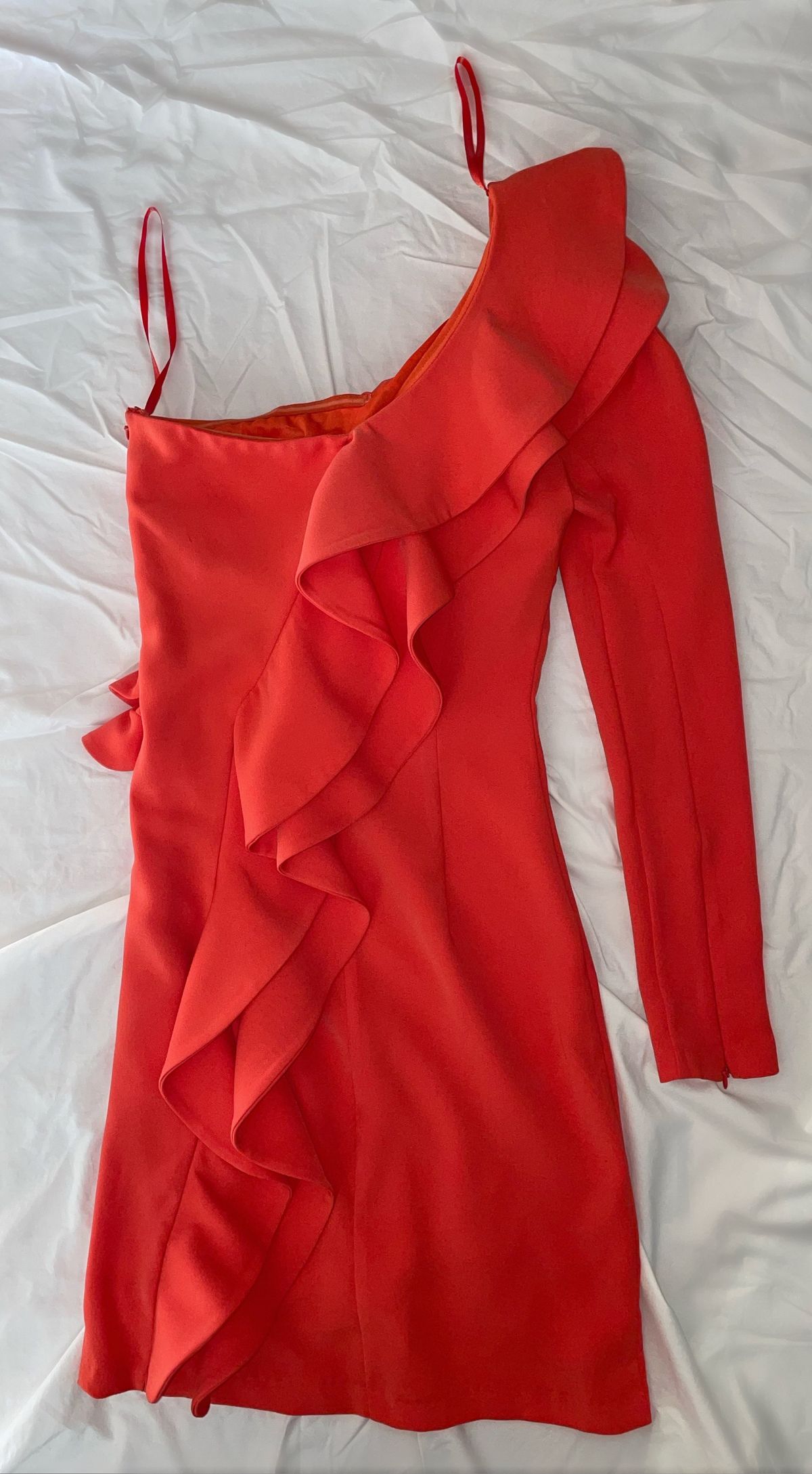 Forever Unique Size 2 Pageant One Shoulder Orange Cocktail Dress on Queenly