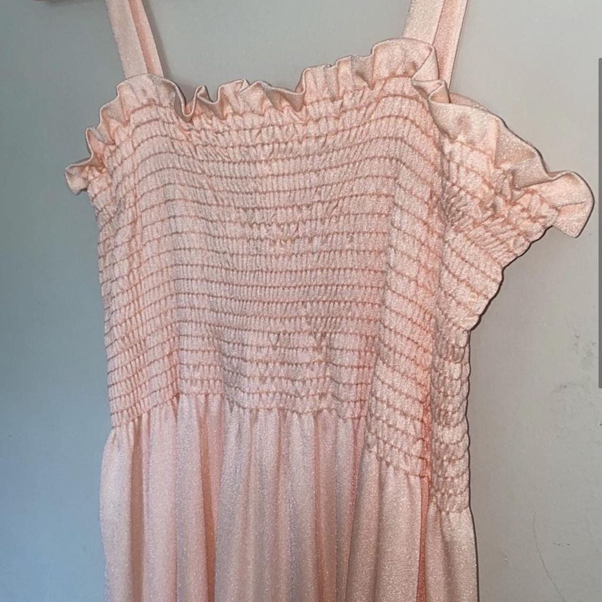 Toni Todd Size 6 Sheer Pink Floor Length Maxi on Queenly