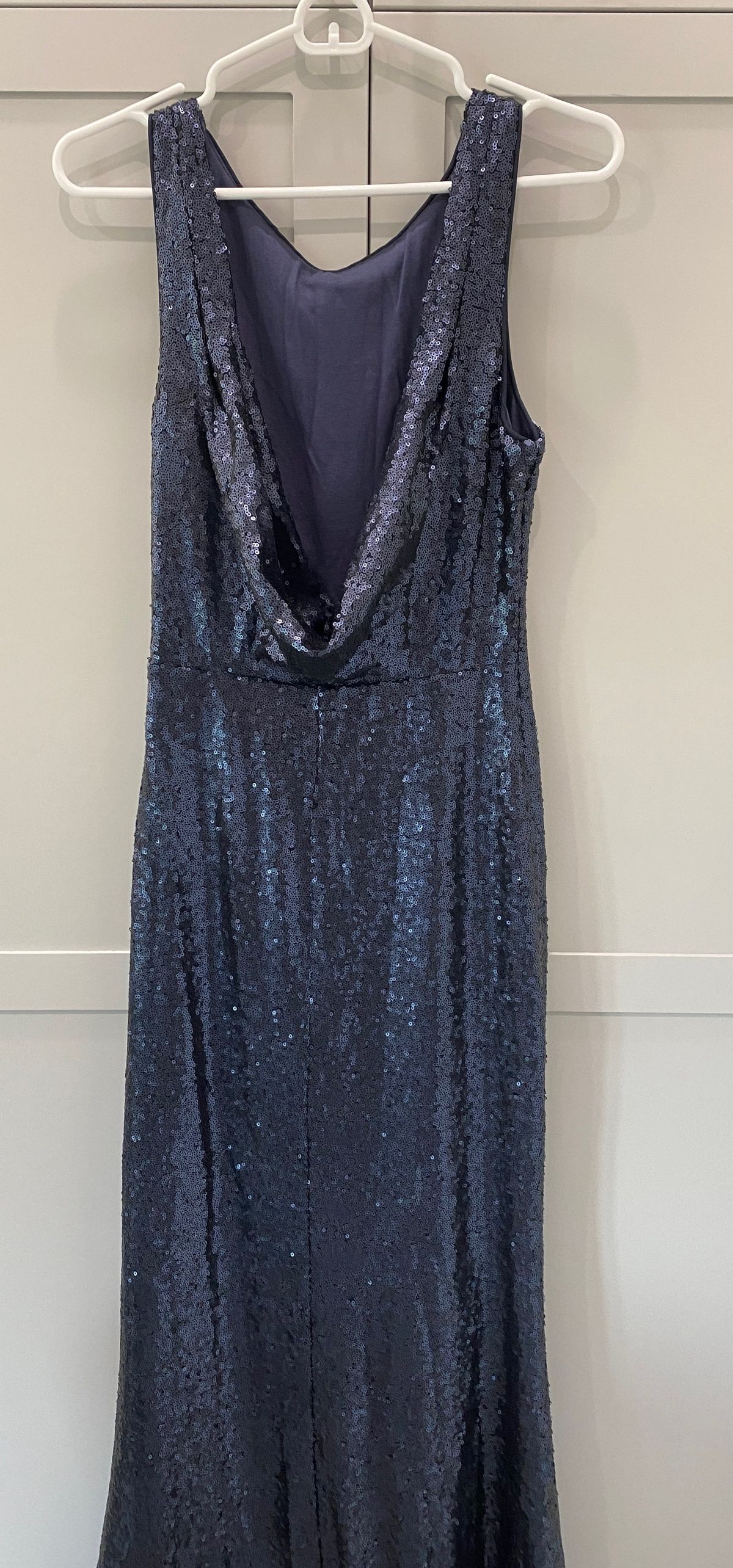 Lulus Size M Prom High Neck Navy Blue Floor Length Maxi on Queenly