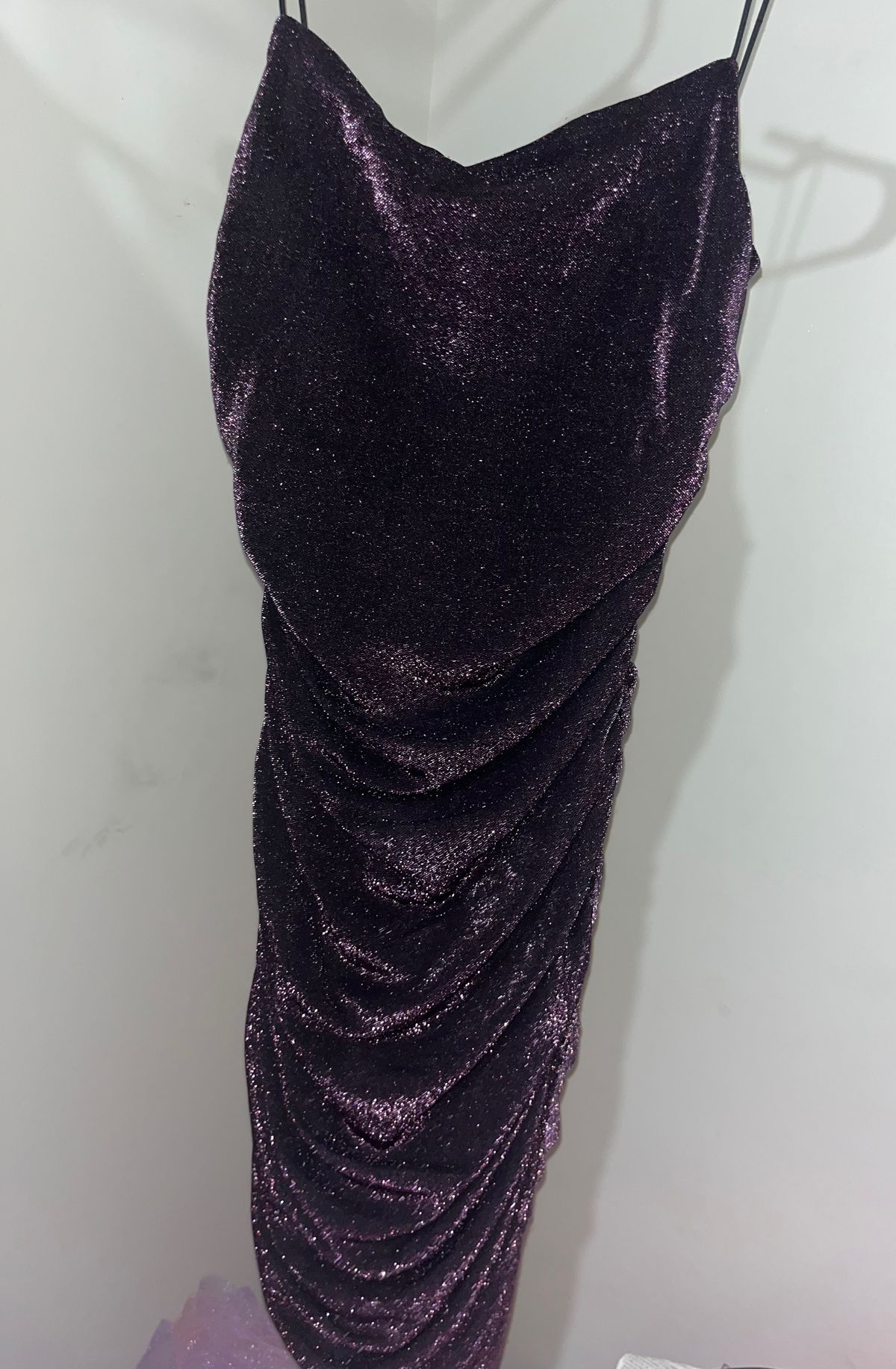 Windsor Size S Homecoming Plunge Velvet Purple Cocktail Dress on Queenly