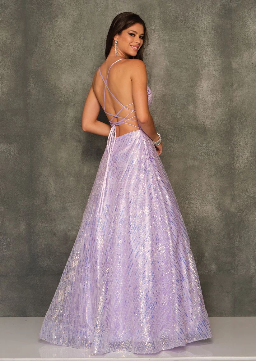 Style 10952 Dave and Johnny Size 0 Purple Ball Gown on Queenly