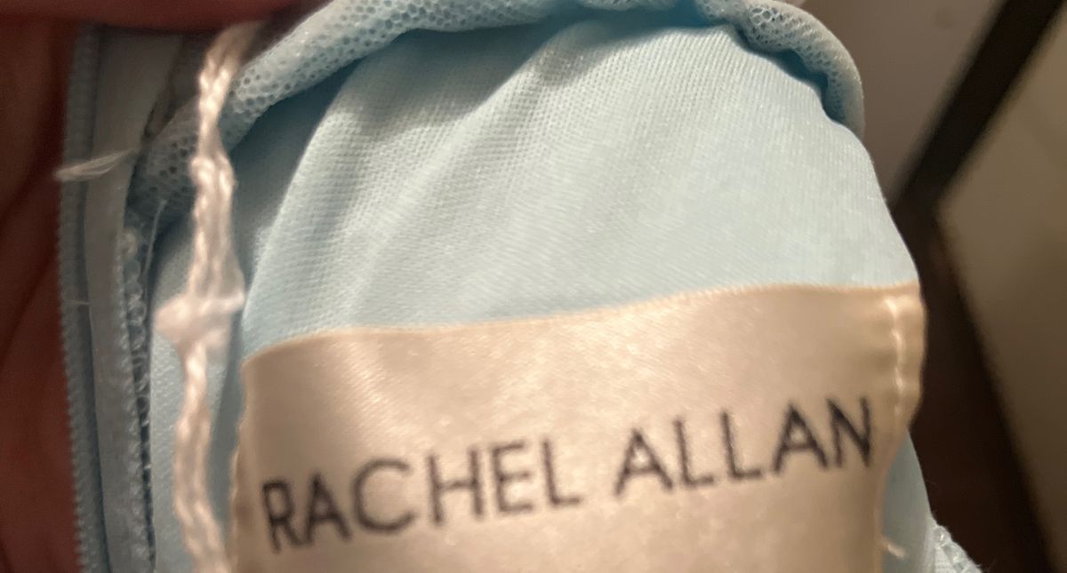 Rachel Allan Size 0 Prom Strapless Blue Mermaid Dress on Queenly