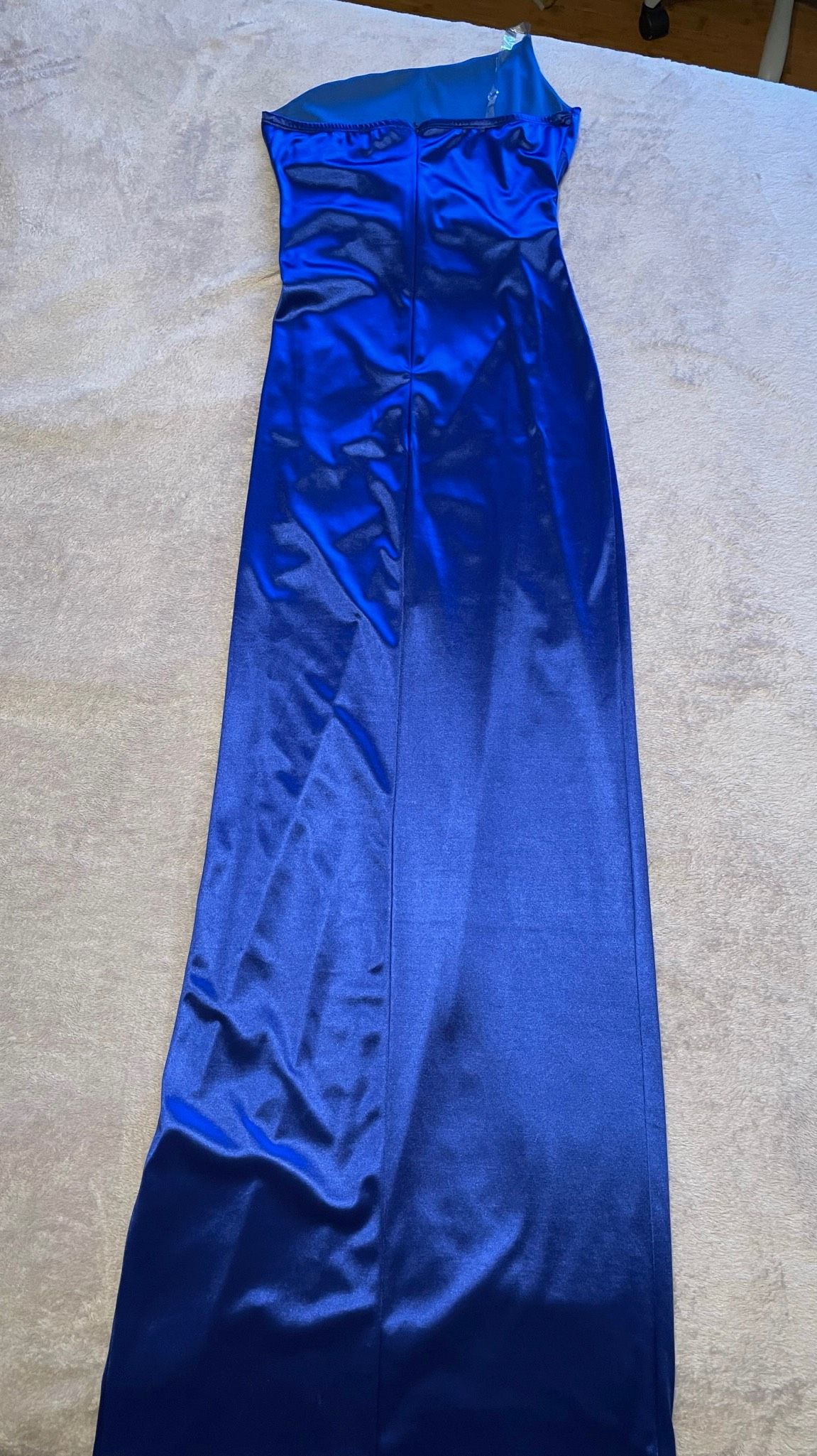 Fashion Nova Size M Prom One Shoulder Blue Side Slit Dress on Queenly