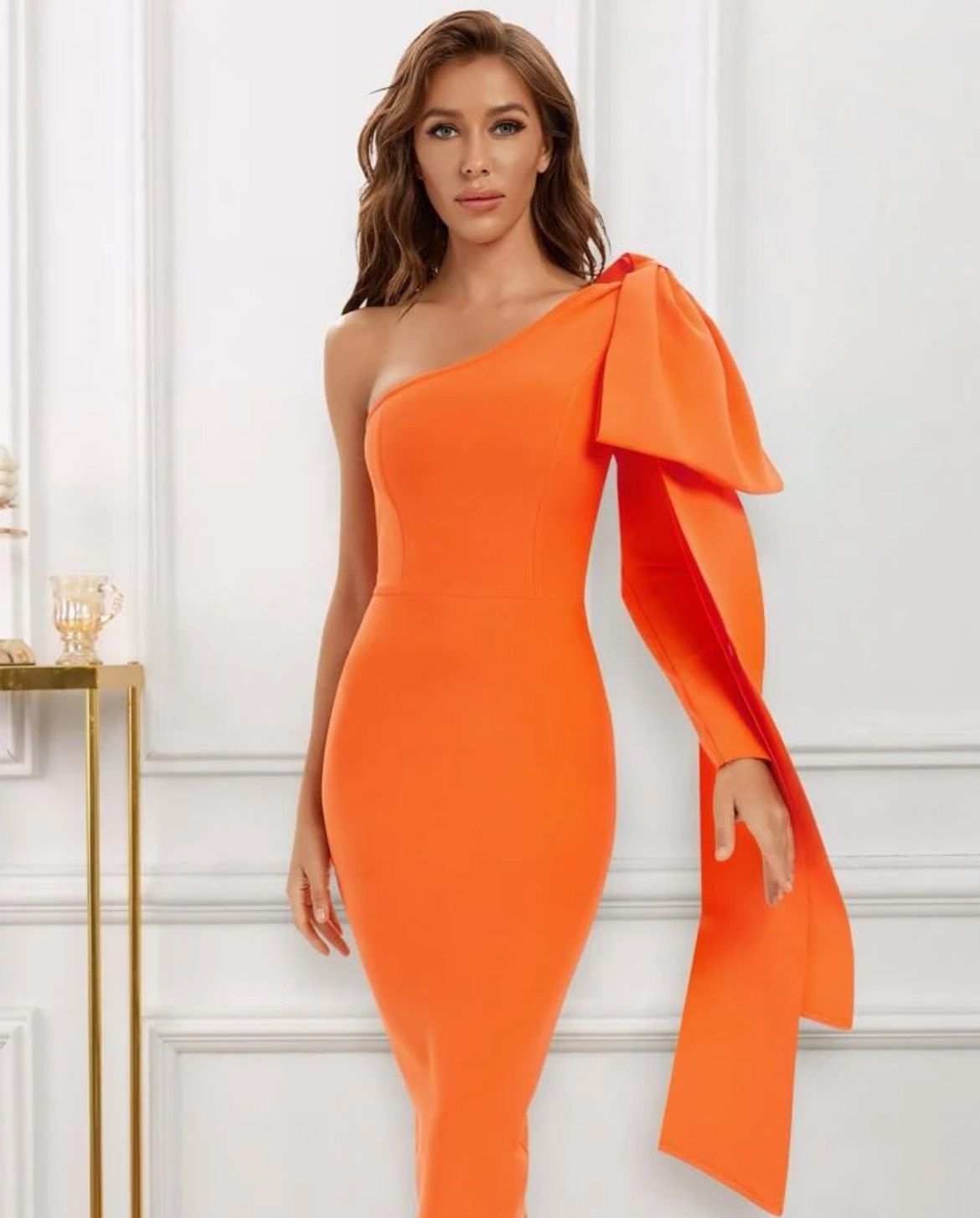 Size XS Homecoming Long Sleeve Orange Cocktail Dress on Queenly