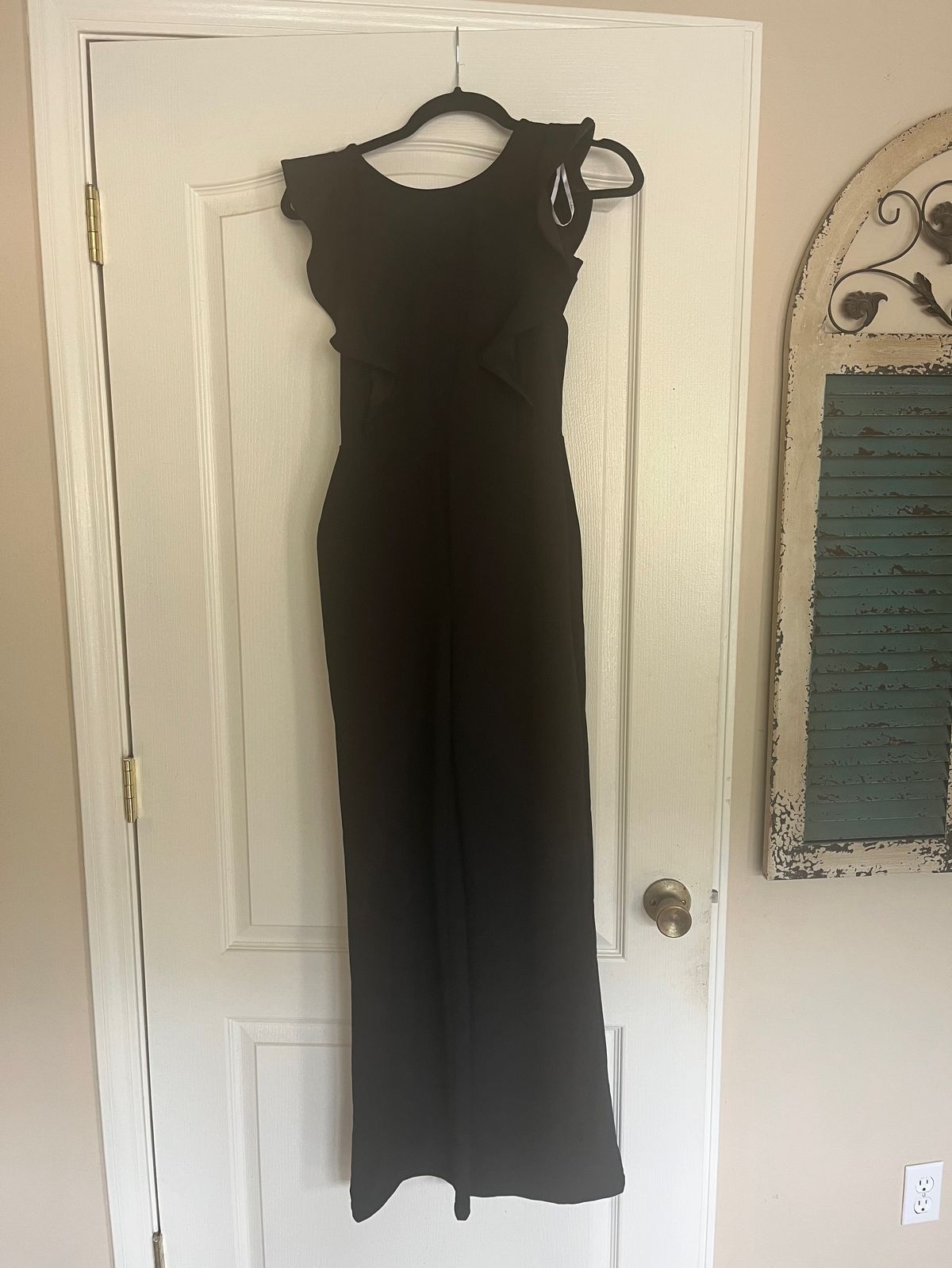 Lulus Size XS Wedding Guest High Neck Black Formal Jumpsuit on Queenly