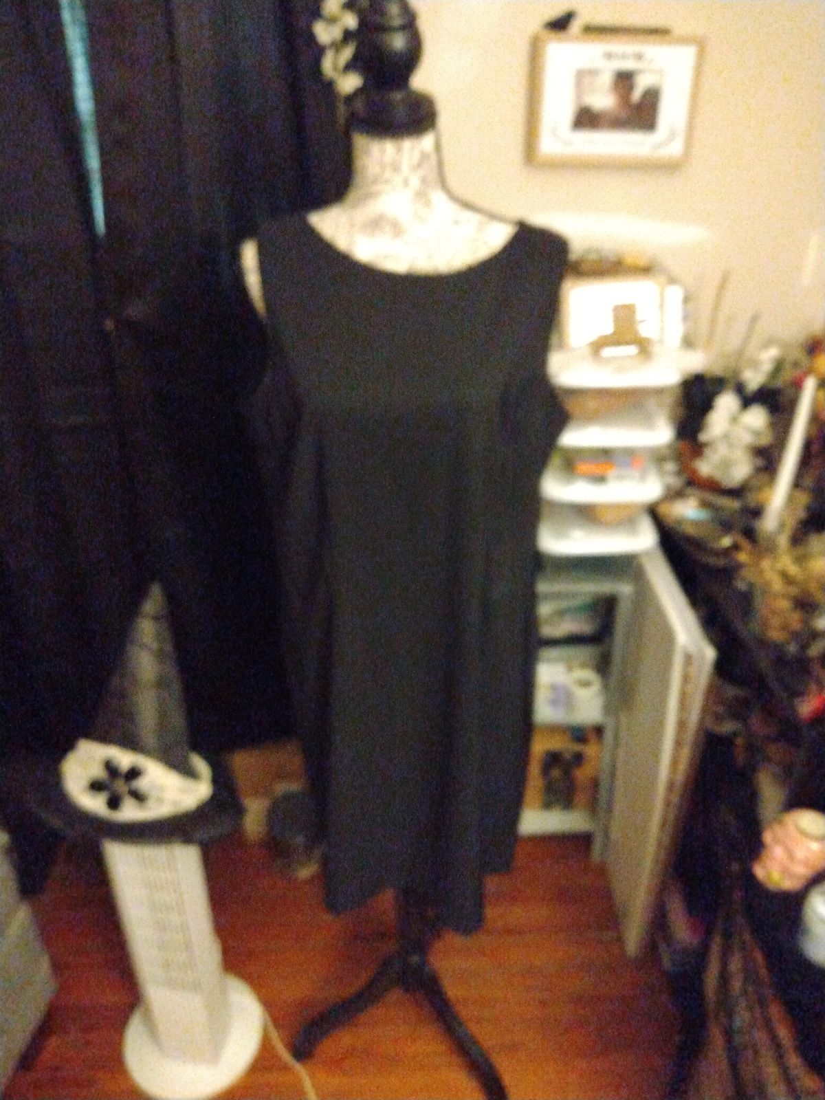 Plus Size 16 Wedding Guest Black A-line Dress on Queenly