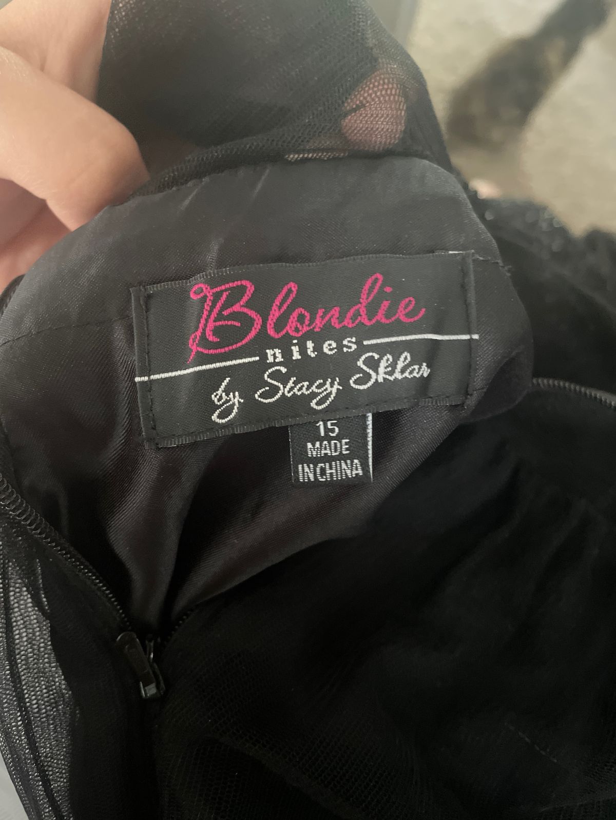 Blondie Nites Plus Size 16 Prom Halter Sheer Black Floor Length Maxi on Queenly
