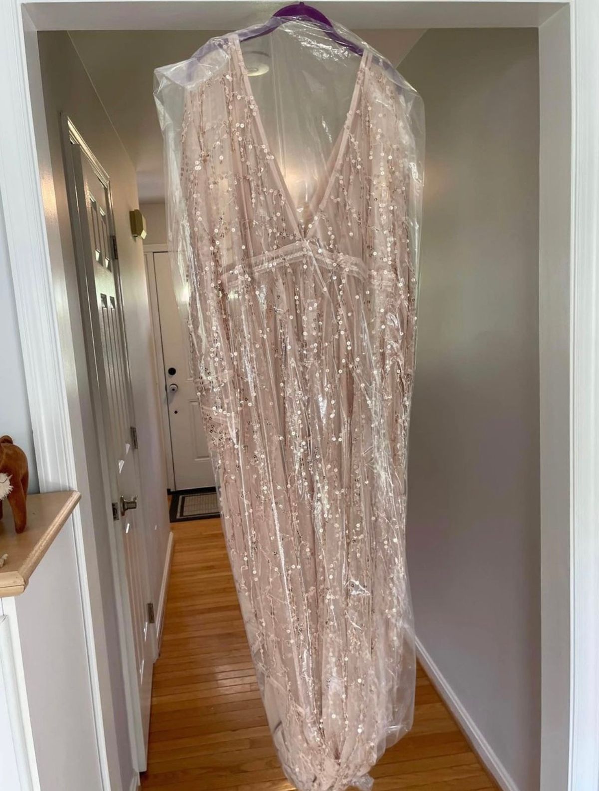 Size M Plunge Nude Mermaid Dress on Queenly