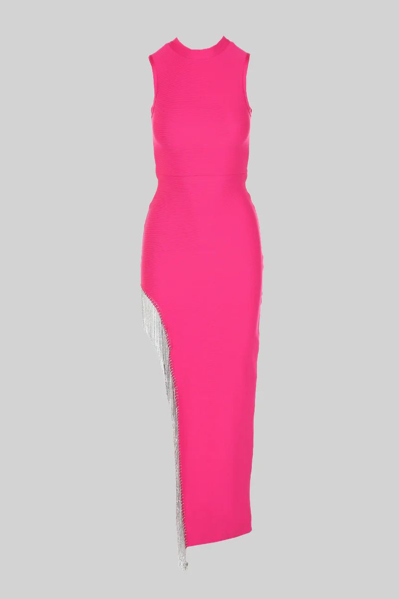 Beulah Style Size 4 Sequined Pink Side Slit Dress on Queenly