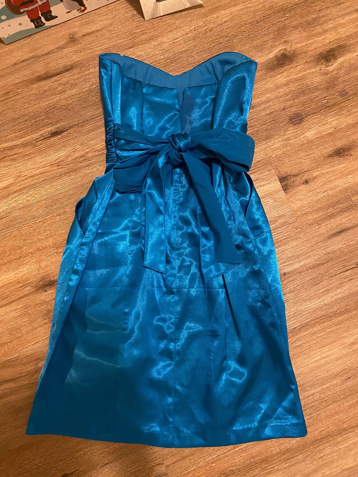 Teeze Me Size S Prom Strapless Blue Cocktail Dress on Queenly