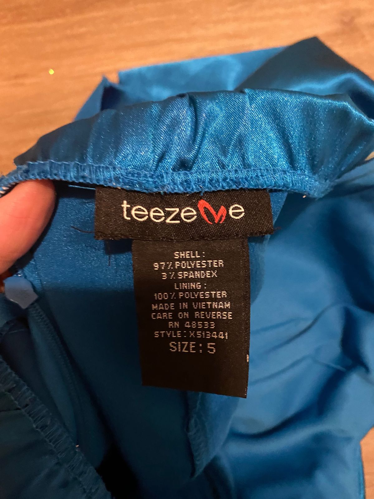 Teeze Me Size S Prom Strapless Blue Cocktail Dress on Queenly