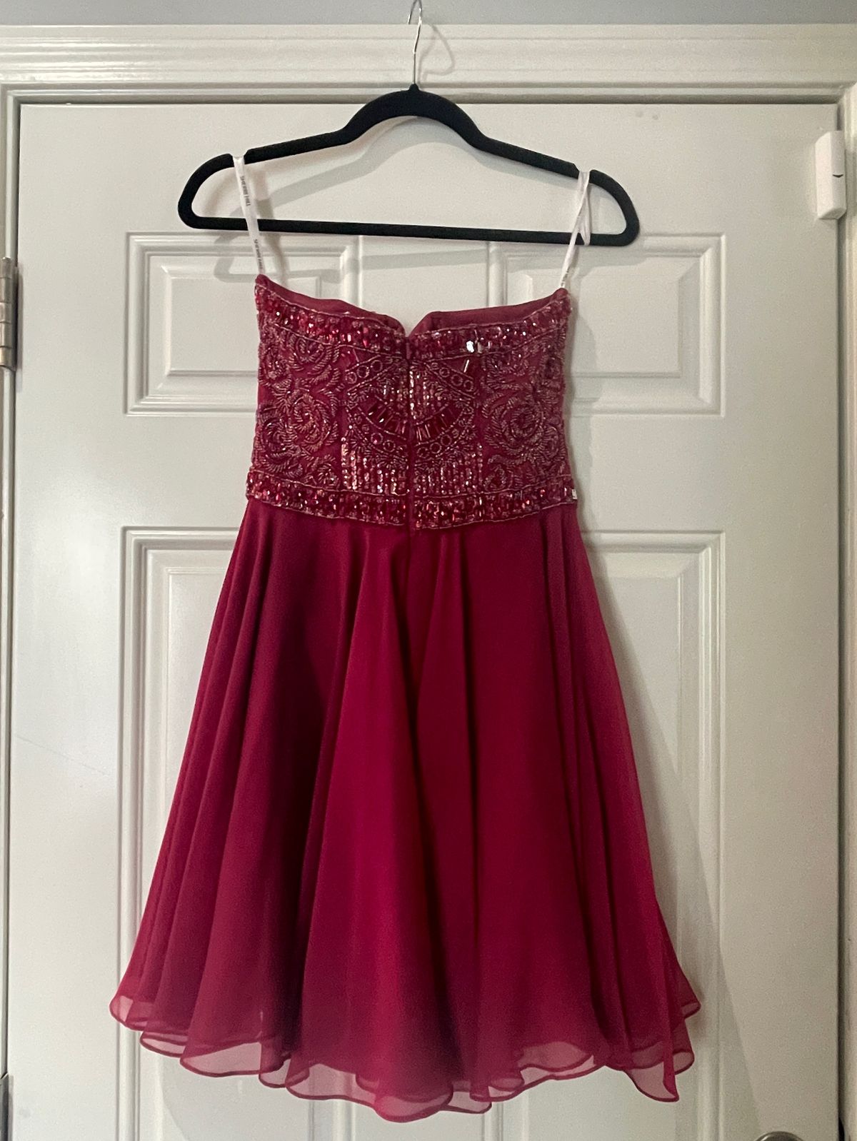 Sherri Hill Size 4 Pageant Strapless Red Cocktail Dress on Queenly