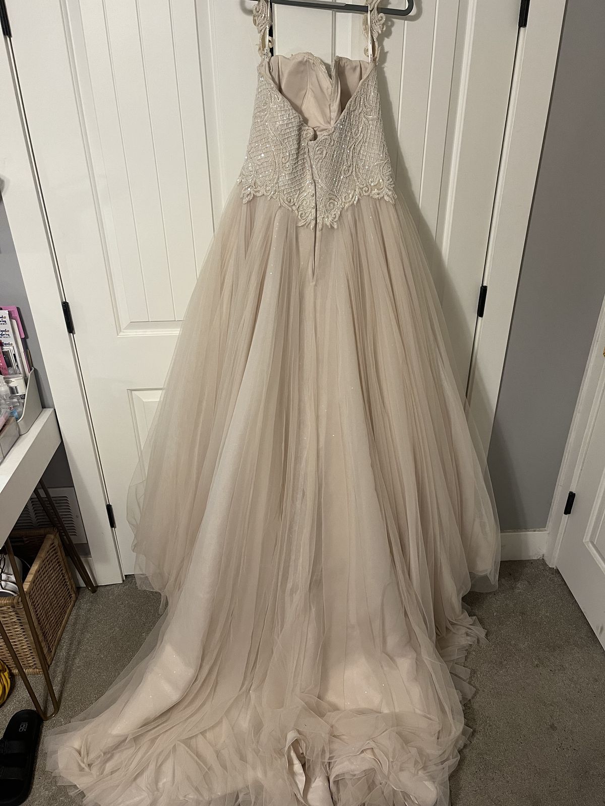 Martina Liana Plus Size 16 Nude Ball Gown on Queenly