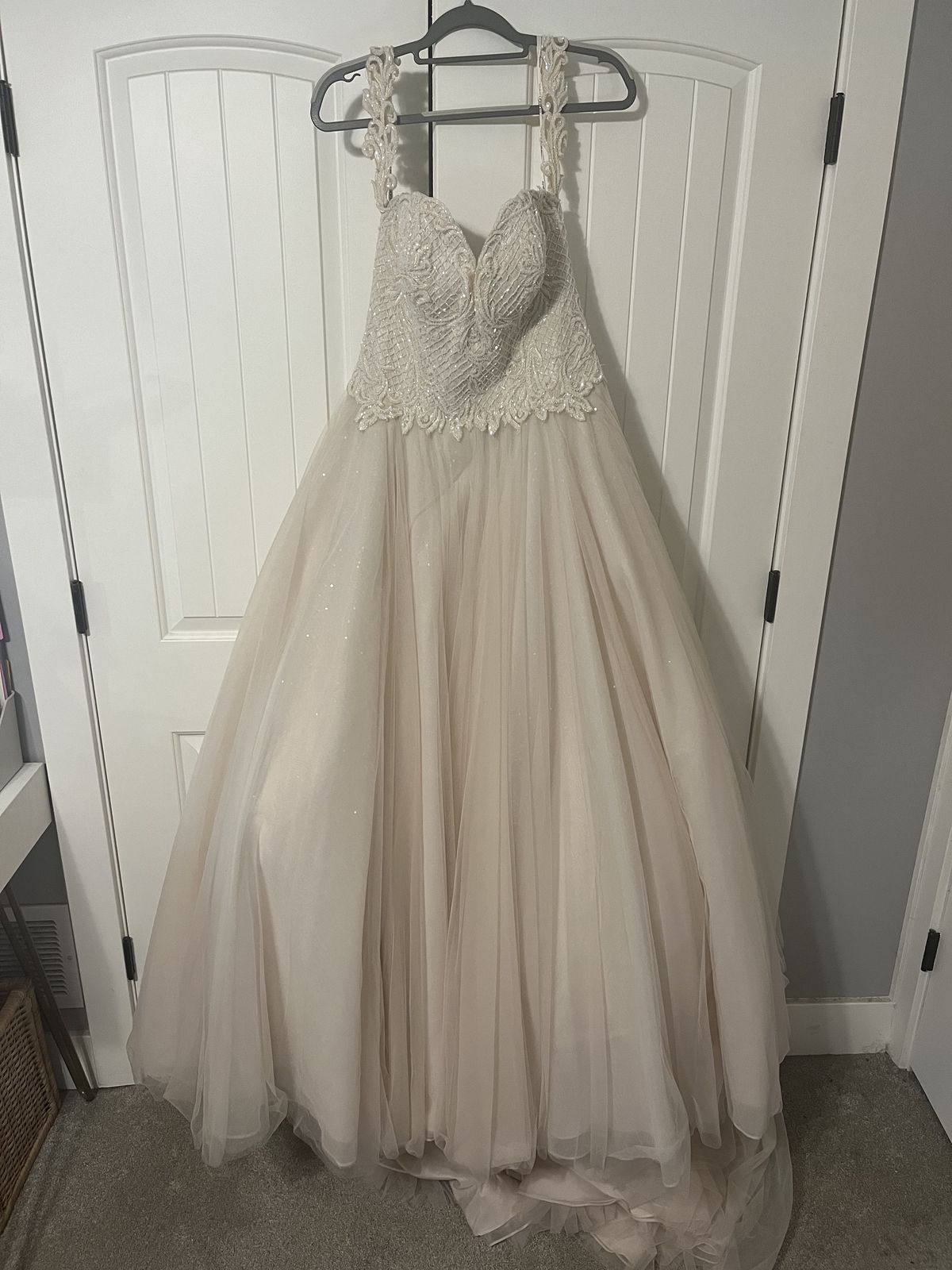 Martina Liana Plus Size 16 Nude Ball Gown on Queenly