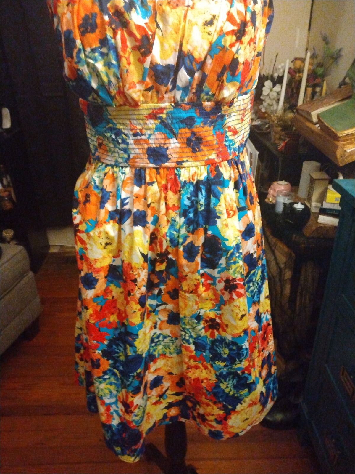 Size 12 Wedding Guest Multicolor A-line Dress on Queenly