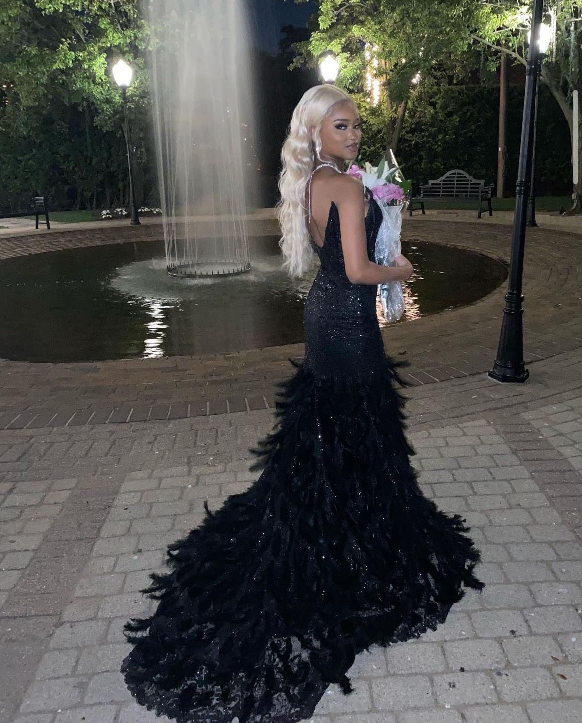 Size XS Prom Strapless Black Mermaid Dress on Queenly